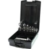 JUEGO DE AVELLANADORES VARI HP2 UNI HSS-E DIN 335-C 42.558. 90B:. 3 LABIOS. ALTIN-X. CON 3 CHAFLANES 6.3 - 20.5 MM