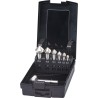 JUEGO DE AVELLANADORES VARI HSS-E DIN 335-C 42.555. 90B:. 3 LABIOS. CON 3 CHAFLANES 6.3-20.5MM