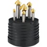 JUEGO DE AVELLANADORES ECO PRO HSS DIN 335-C 42.536. 90B:. 3 LABIOS. TIN 6.3 - 20.5 MM