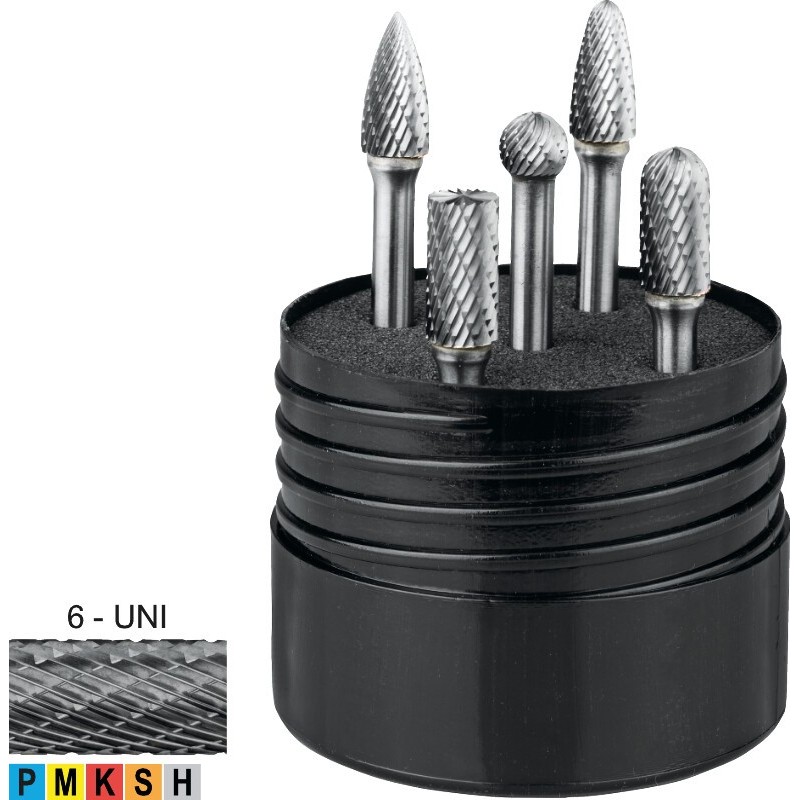 JUEGO DE  FRESA ROTATIVA ECO PRO CARBURO FORM B. C. D. F. G 6-UNI C10