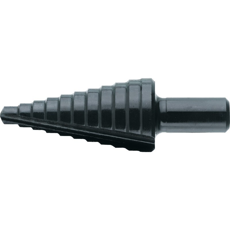 BROCA ESCALONADA HSS VAPORIZADA. EN QUADROBOX COLGADOR 6-25 MM