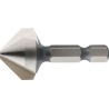AVELLANADOR PARA DESBARBAR ECO HSS DIN 3126-DIN ISO 1173 E6.3 90B:. 3 LABIOS. CON SUJECION 1/4 6.35 MM BIT 6.3MM