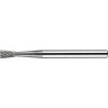 FRESA ROTATIVA CARBURO FORMA N. FORMA DE CONO INVERTIDO. MANGO 3 MM 6-UNI 3X4X3X38MM