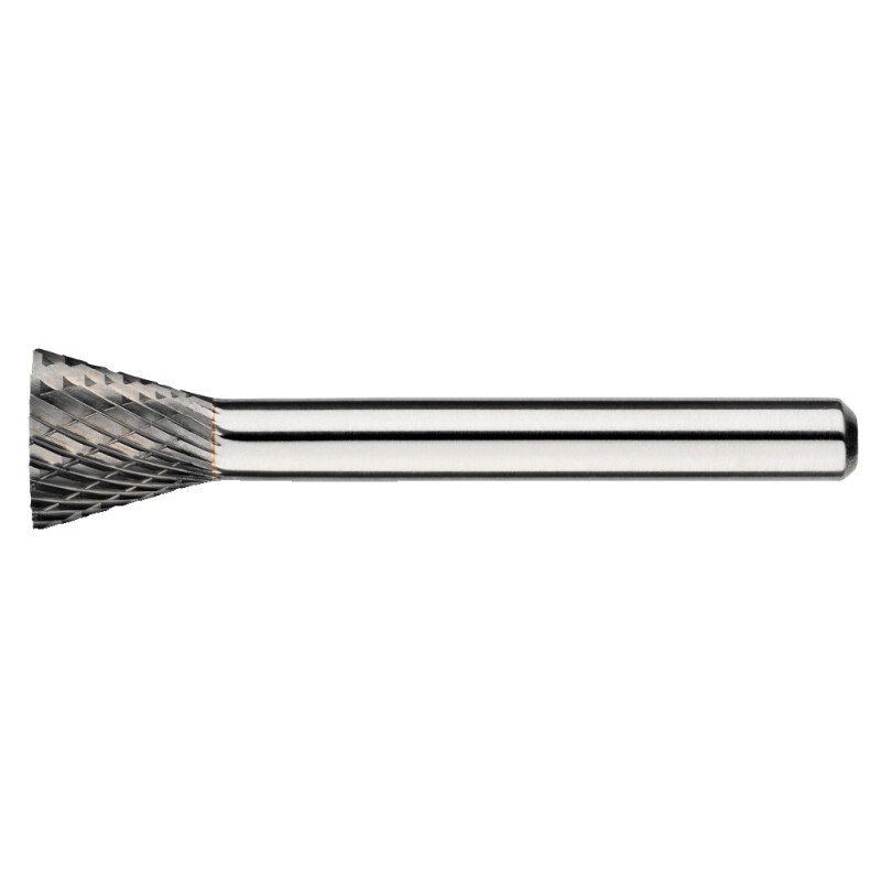 FRESA ROTATIVA CARBURO FORMA N. FORMA DE CONO INVERTIDO. MANGO 6 MM 6-UNI 8X9.5X6X53MM