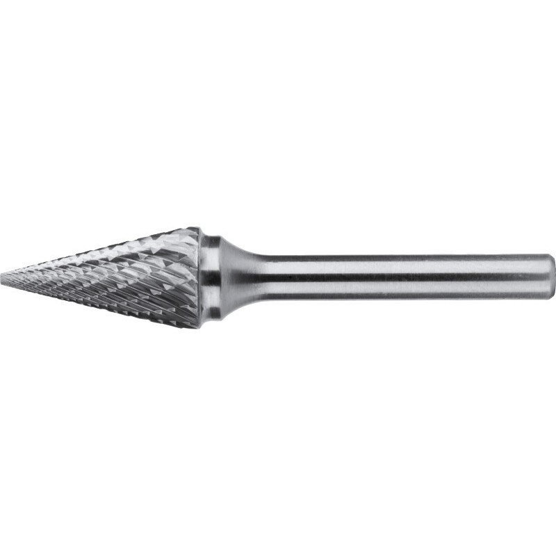 FRESA ROTATIVA CARBURO FORMA M. FORMA CONICA. EN PUNTA. MANGO 6 MM 3-FINE 16X25X6X73MM