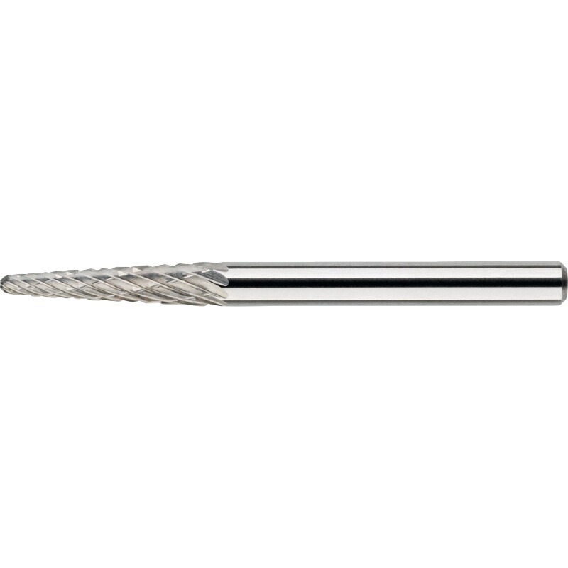 FRESA ROTATIVA CARBURO FORMA L. FORMA CONICA. CON PUNTA REDONDEADA. MANGO 3 MM 4-DIAMOND 3X12.7X3X38MM