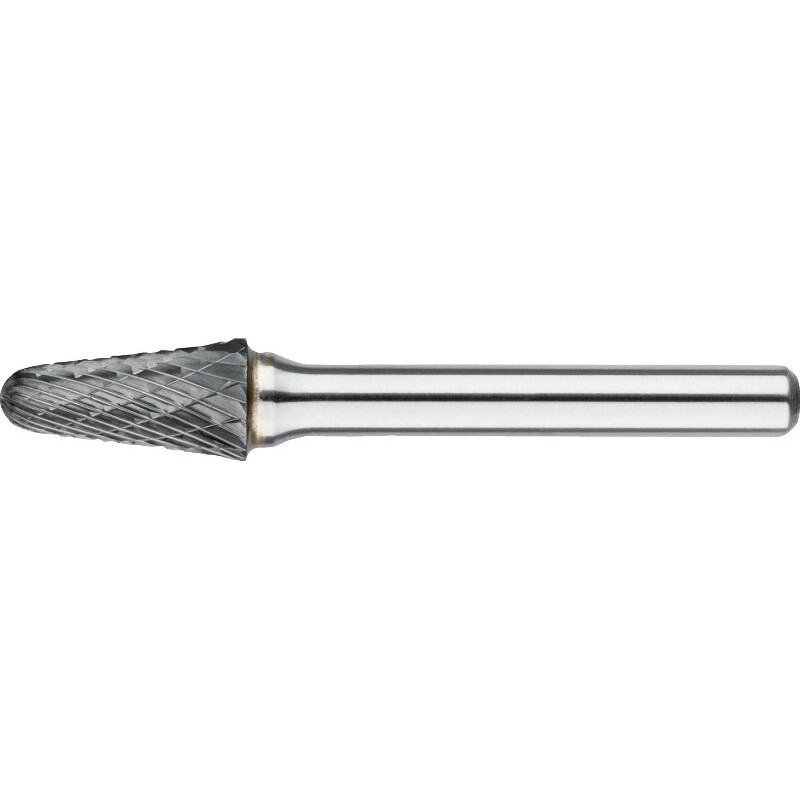 FRESA ROTATIVA CARBURO FORMA L. FORMA CONICA. CON PUNTA REDONDEADA. MANGO 6 MM 9-INOX 12X28X6X76MM