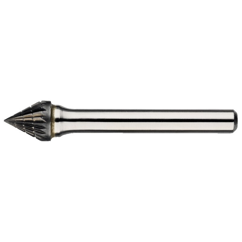FRESA ROTATIVA CARBURO FORMA J. FORMA CONICA 60B:. MANGO 6 MM 3-FINE 10X8X6X55MM