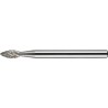 FRESA ROTATIVA CARBURO FORMA H. FORMA LLAMA. MANGO 3 MM 6-UNI 3X6.3X3X38MM