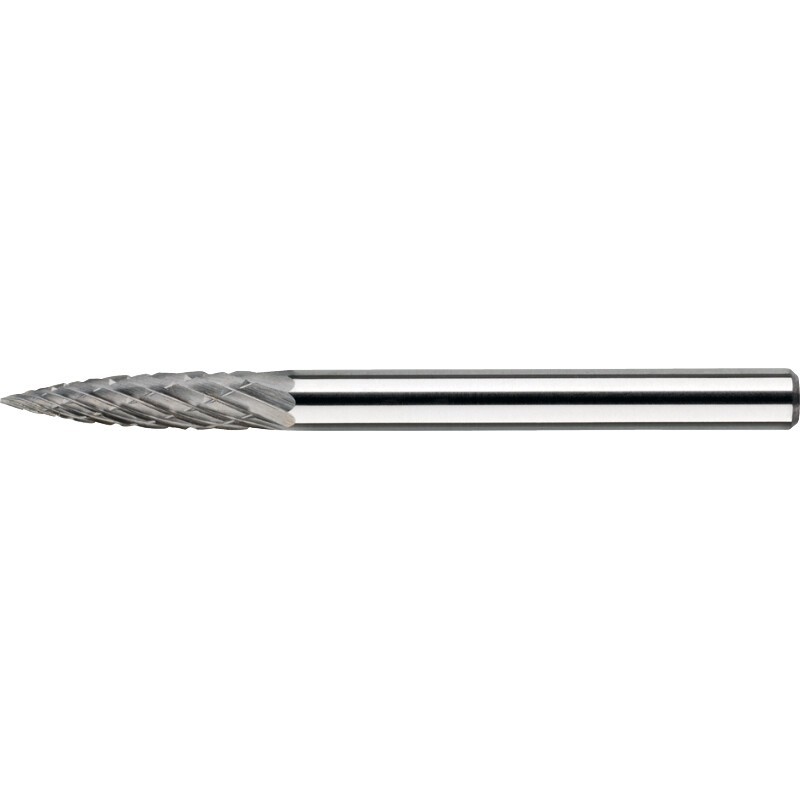 FRESA ROTATIVA CARBURO FORMA G. FORMA OJIVAL EN PUNTA. MANGO 3 MM 6-UNI 6X12.7X3X45MM