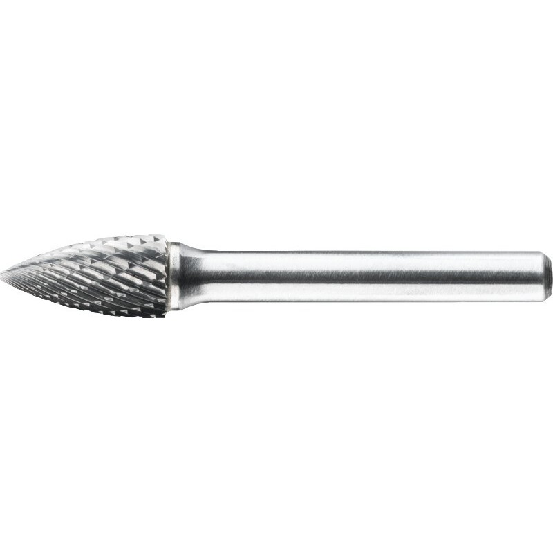 FRESA ROTATIVA CARBURO FORMA G. FORMA OJIVAL EN PUNTA. MANGO 6 MM 1-ALU 16X25X6X70MM