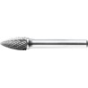 FRESA ROTATIVA CARBURO FORMA G. FORMA OJIVAL EN PUNTA. MANGO 6 MM 4-DIAMOND 12X25X6X70MM