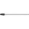 FRESA ROTATIVA CARBURO FORMA F. FORMA OJIVAL EN SEMIESFERICA. MANGO 6 MM. LARGA 4-DIAMOND 12X25X6X175MM