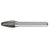 FRESA ROTATIVA CARBURO FORMA F. FORMA OJIVAL EN SEMIESFERICA. MANGO 6 MM 9-INOX 12X25X6X70MM