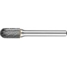 FRESA ROTATIVA CARBURO FORMA C. CILINDRICO. FORMA SEMIESFERICA. MANGO 6 MM 1-ALU 16X25X6X70MM