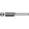 FRESA ROTATIVA CARBURO FORMA B. CILINDRICO CON CORTE AL CENTRO. MANGO 8 MM 6-UNI 20X25X8X70MM