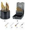 JUEGO DE MACHOS MAQUINA ECO PRO HSS-E DIN 371/6 + BROCAS. + GIRAMACHO EXTENSIBLE 22.195/22.196 - M3 - M12 + 11.420 - 2.5