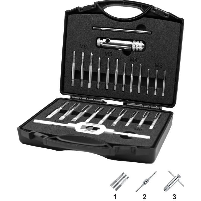 JUEGO DE ROSCAR ECO HSS DIN 352 EN MALETA PLASTICO M3 - M12