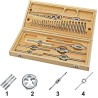 JUEGO DE ROSCAR ECO PRO HSS EN ESTUCHE DE MADERA UNF 1/4 - 1