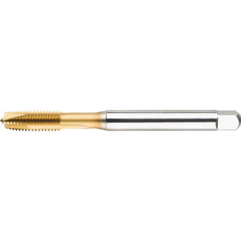 MACHO MAQUINA UNI HSS-E DIN 371 METRICA. TIN PARA AGUJEROS PASANTES M4