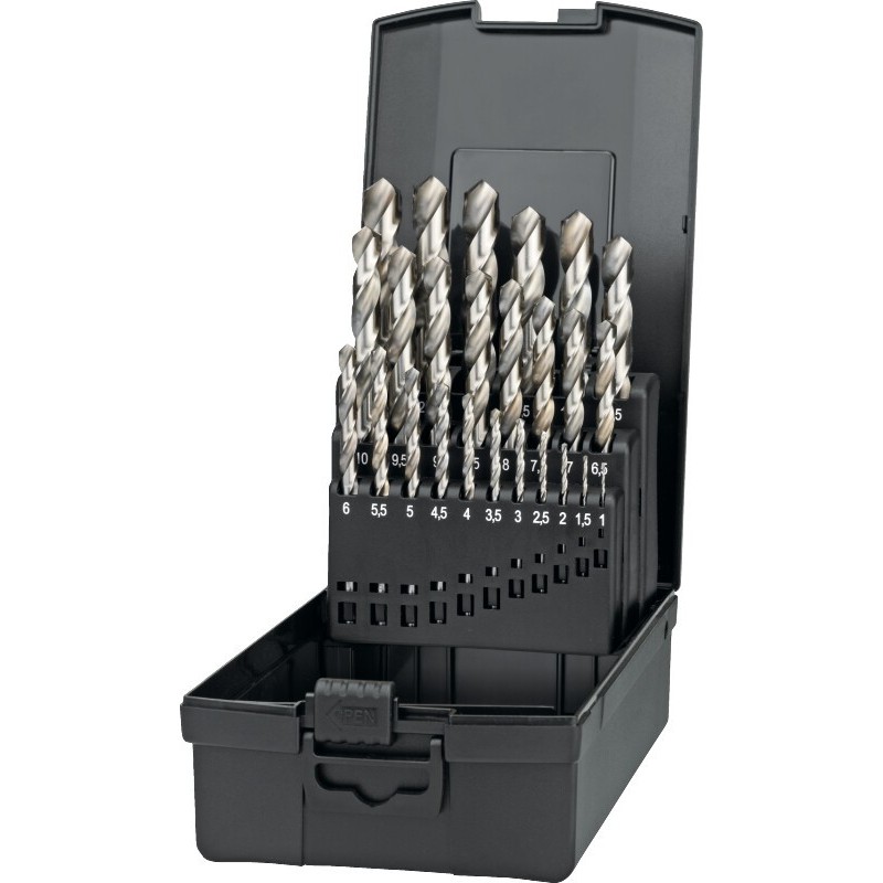 ESTUCHE DE BROCAS ECO HSS DIN 338 AFILADO EN CRUZ. BLANCA 11.423 - 1-10X0.5 MM