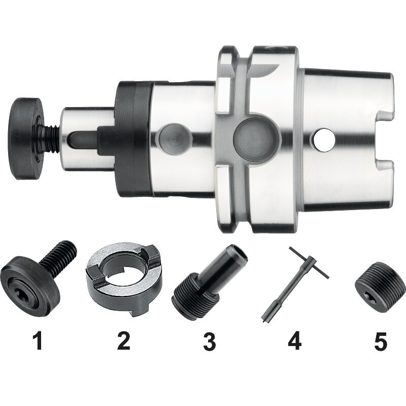 DIN 6358 PORTAFRESA COMBINADO PARA FRESAS CON RANURA LONGITUDINAL Y TRANSVERSAL. ISO 12164 DIN 69893 HSK63A 16MM L100