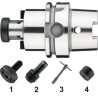 DIN 6357 PORTAFRESA PARA FRESAS CON CHAVETAS FRONTALES. ISO 12164 DIN 69893 HSK63A 22MM L100