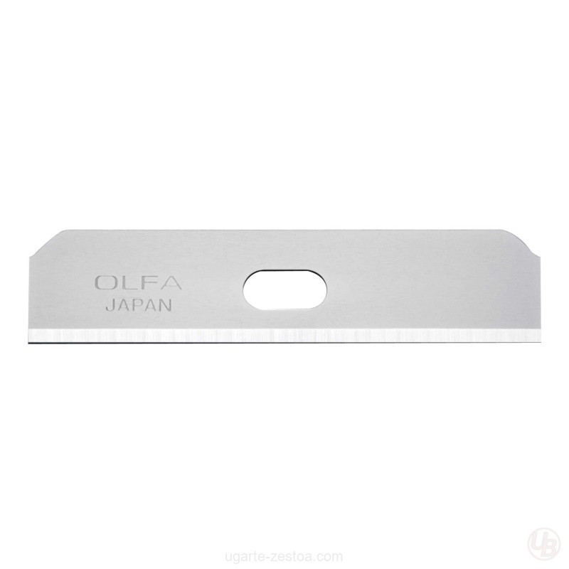 PACK DE 10 CUCHILLAS TRAPEZOIDALES 50X12.5X0.4 MM PLATEADAS