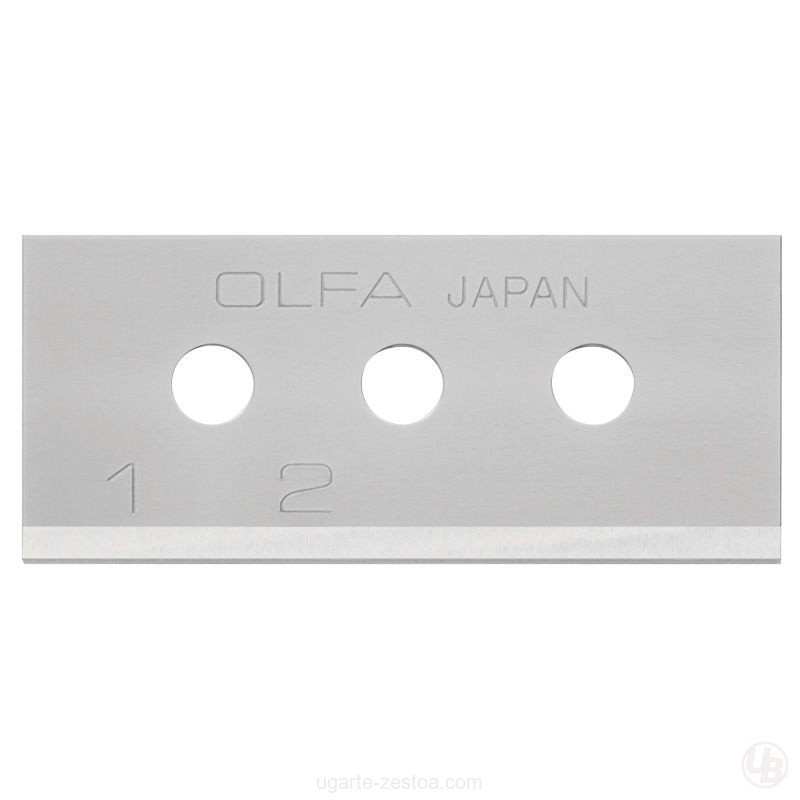 PACK DE 10 CUCHILLAS RECTANGULAR 40X17.8X0.4 MM PLATEADAS