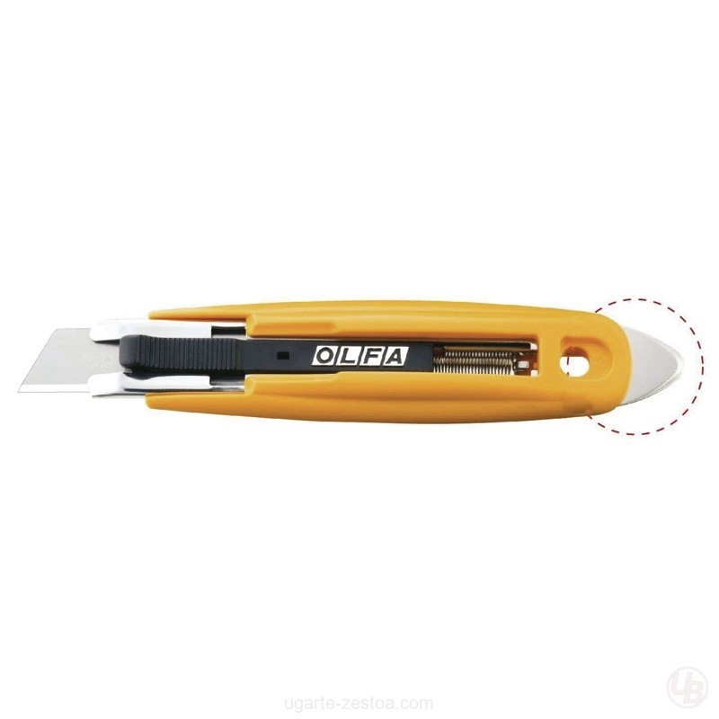 CUTER DE SEGURIDAD CON PUA DE METAL DURO Y CUCHILLA TRAPEZOIDAL DE 17.5 MM
