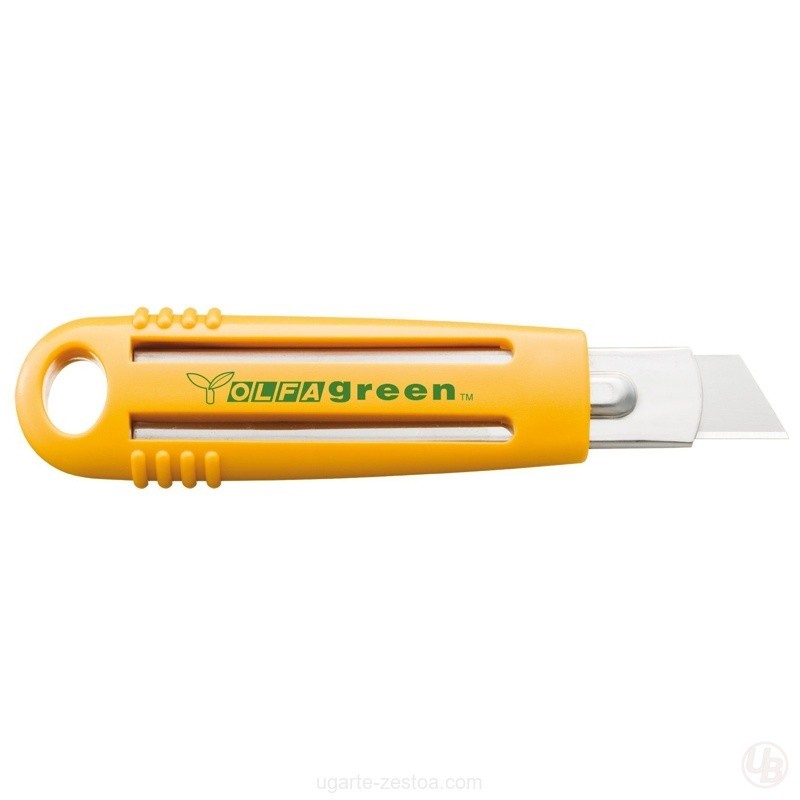 CUTER PLASTICO RECICLADO CON CUCHILLA TRAPEZOIDAL DE 17.5 MM