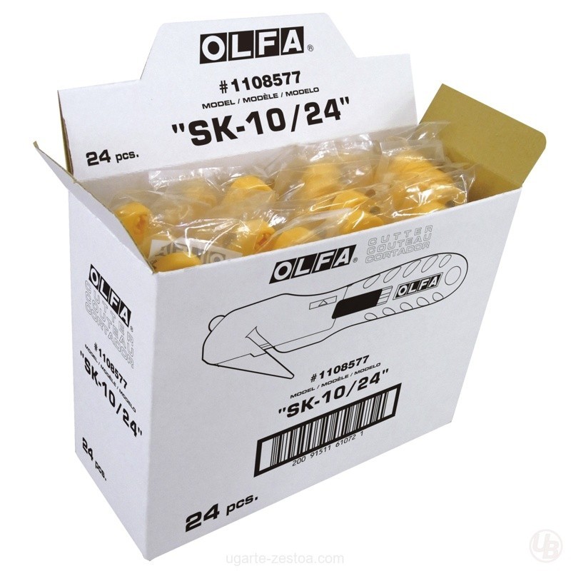 CUTTER DE SEGURIDAD CON CUCHILLA OCULTA RECTANGULAR DE 17.8 MM EN BOLSA DE PLASTICO