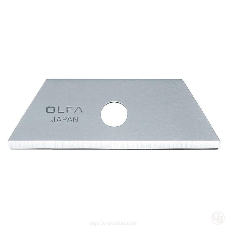 PACK DE 5 CUCHILLAS TRAPEZOIDAL 50X17.5X0.6 MM PLATEADAS