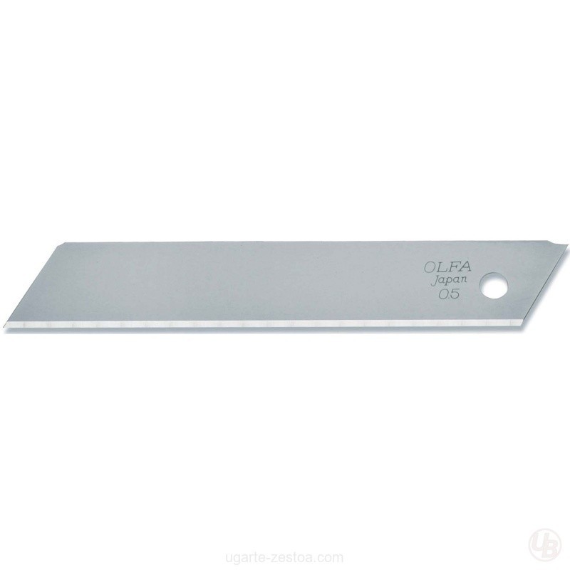 PACK DE 10 CUCHILLAS SOLIDA 18 MM PLATEADAS