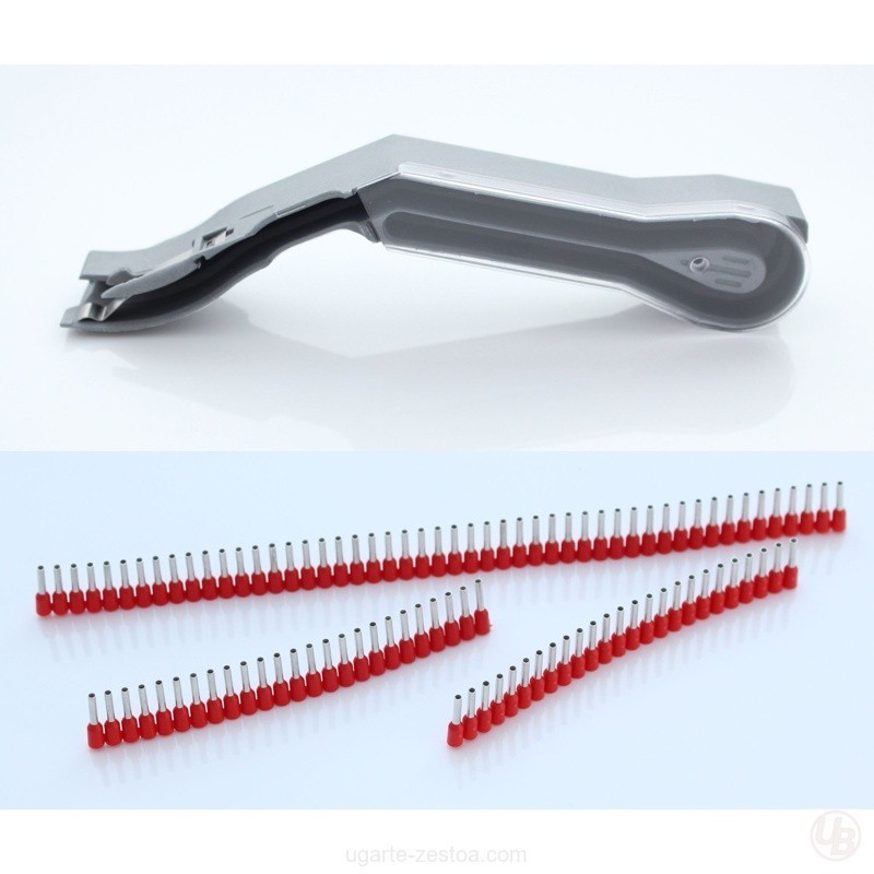 TIRAS DE 50 MANGUITOS GRISES DE 0.75 MM2 X 8 MM PARA QUADRO PLUS 10 UDS.