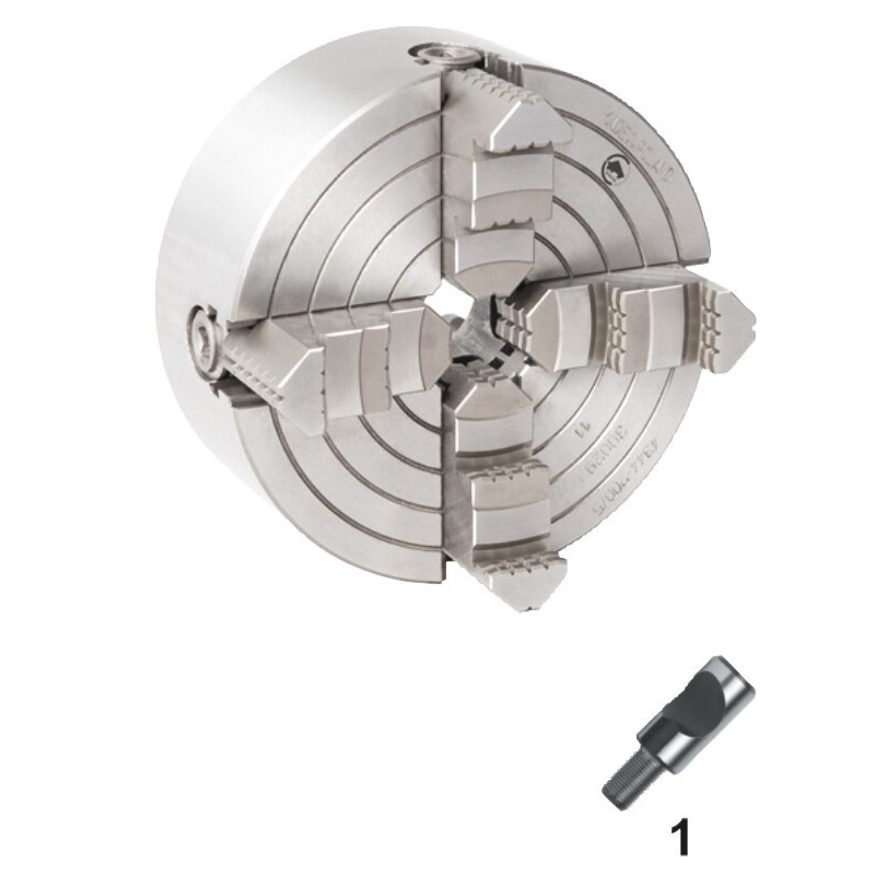 BISON ISO 702-2 DIN 55029 CAMLOCK. PLATO DE 4 GARRAS INDEPENDIENTES. FUNDICION TIPO 4344 C4 200 MM