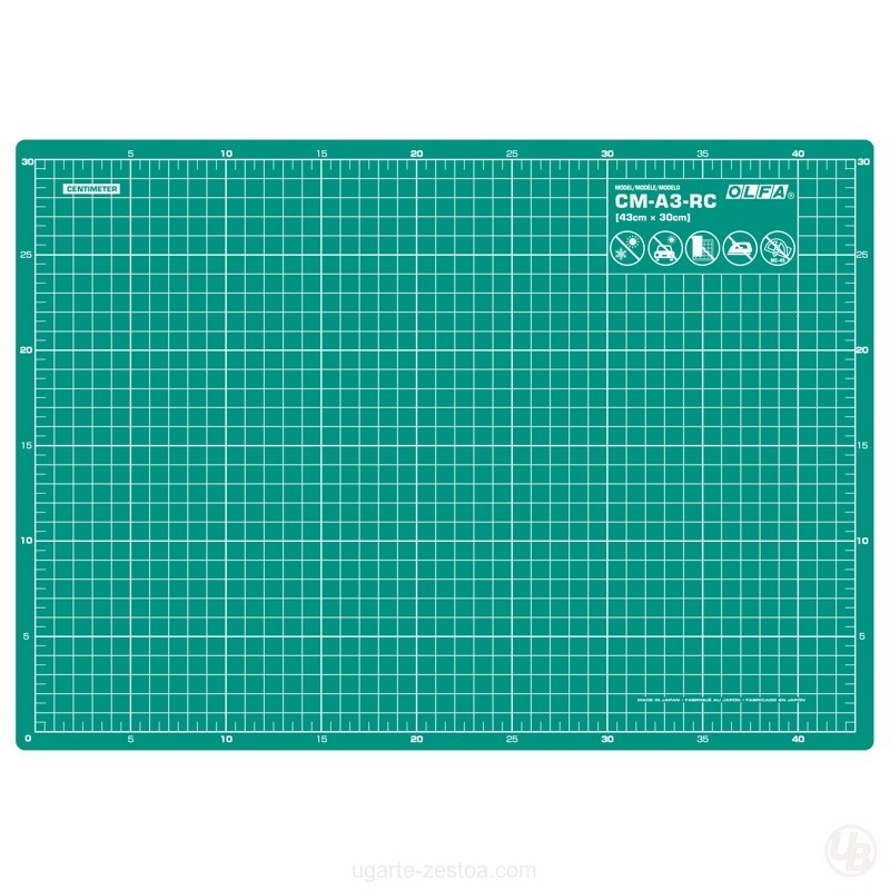 PLANCHA DE CORTE DE 2 MM TAMANO PEQUENO 430 X 300 MM