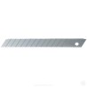 PACK DE 10 CUCHILLAS TROCEABLES 9 MM ACERO INOXIDABLE PLATEADAS