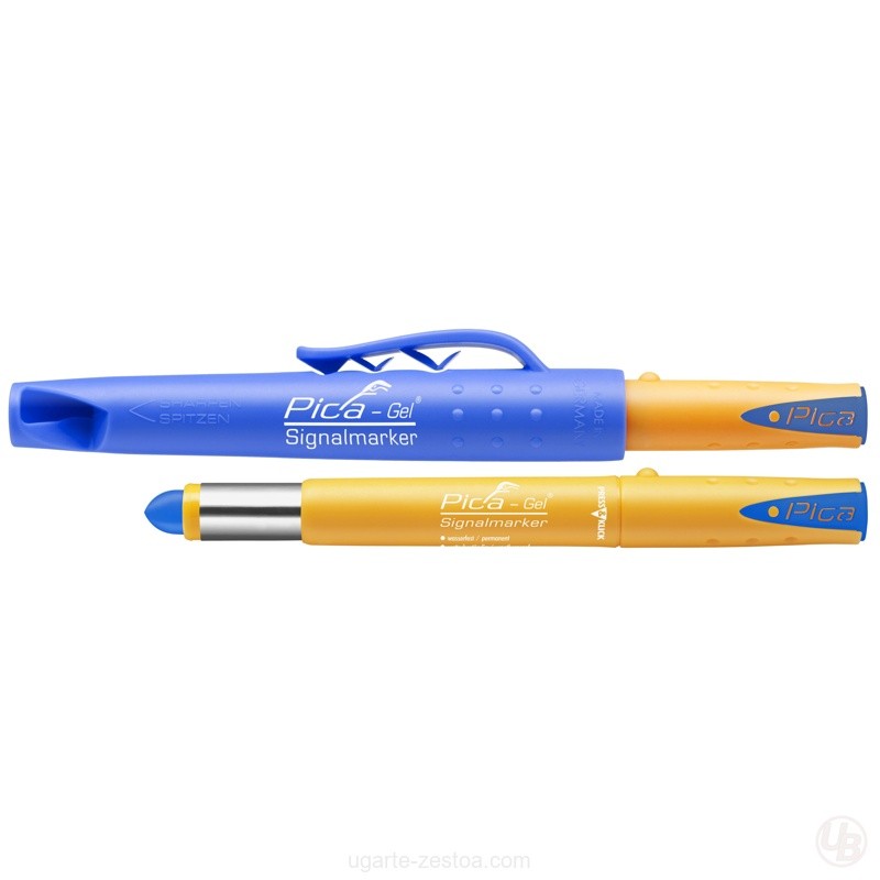 8081/SB-MARCADOR PERMANENTE GEL AZUL EN BLISTER