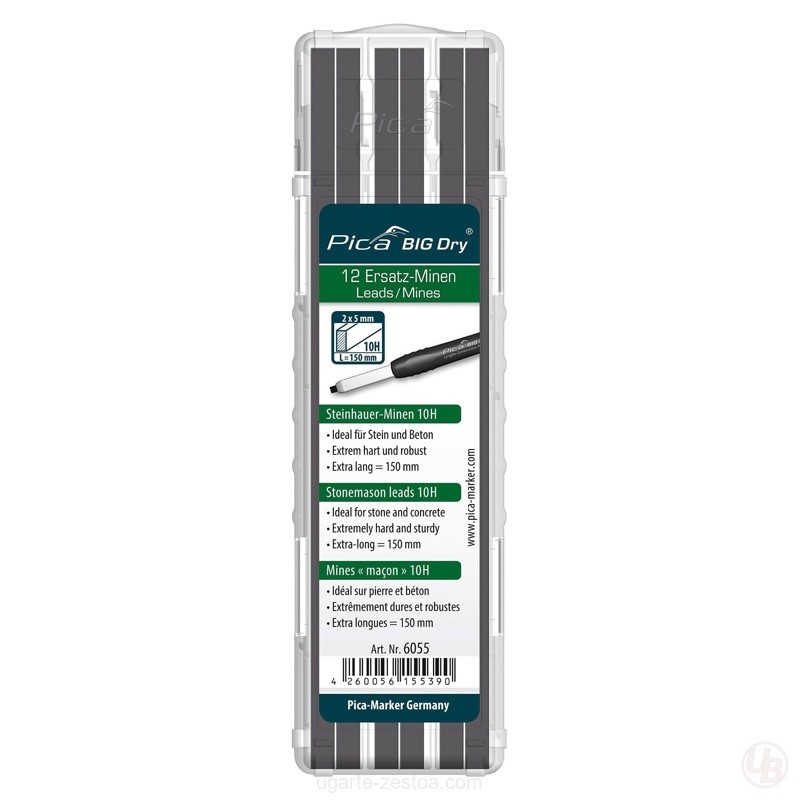 ESTUCHE CON 12 MINAS ALBANIL DE GRAFITO 10H BLISTER