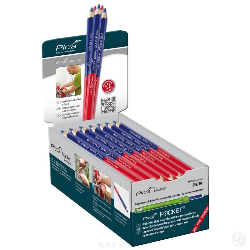 LAPIZ DE DOBLE PUNTA ROJA Y AZUL GRANEL