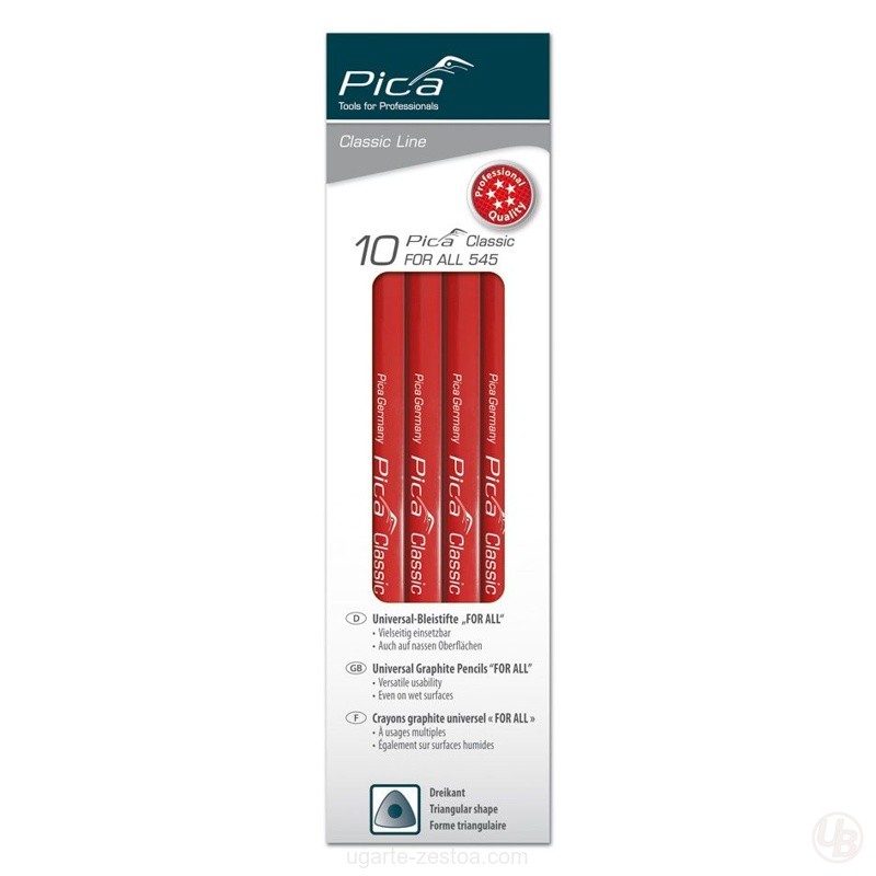 CAJA CON 10 LAPICES UNIVERSAL DE 23 CM