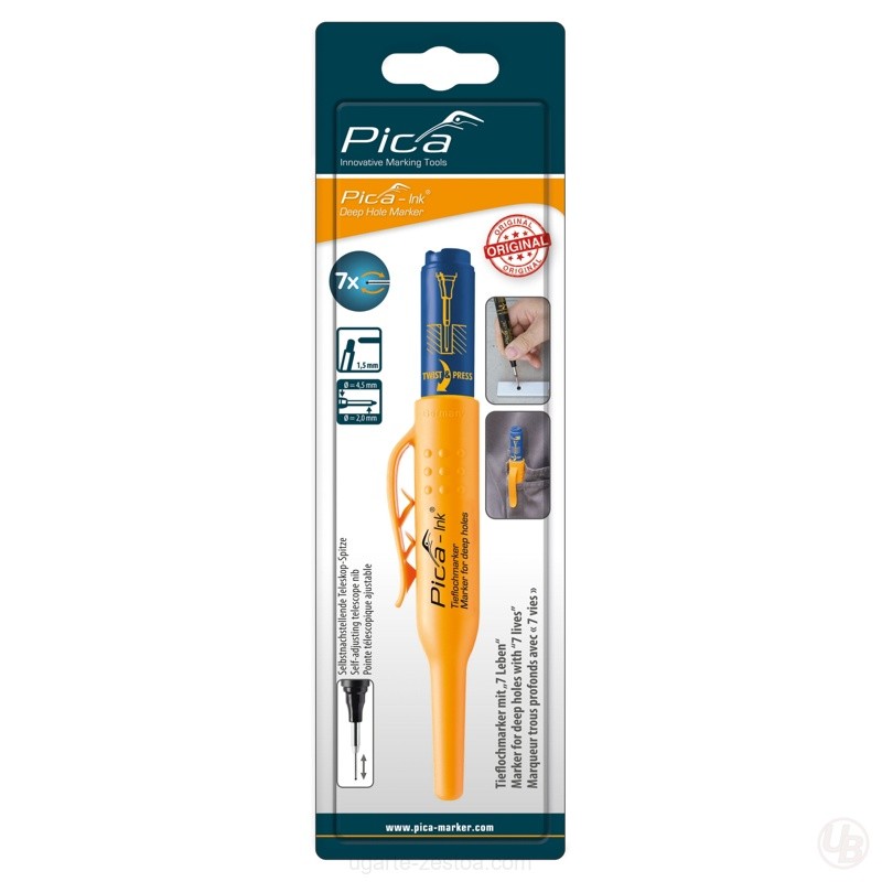 150/41/SB-MARCADOR PERMANENTE DE TINTA PARA AGUJEROS PROFUNDOS INK AZUL EN BLISTER