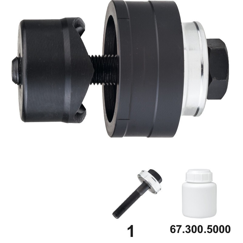 SACABOCADO PARA USO MANUAL E HIDRAULICO. CON TORNILLO Y RODAMIENTO DE BOLAS 34.6 MM