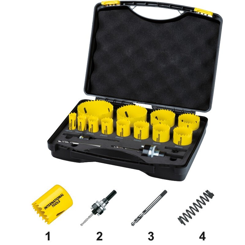 JUEGO DE CORONAS PERFORADORAS ECO PRO HSS-CO 8% BI-METAL 61.090 16. 19. 22. 25. 29. 32. 35. 38. 44. 51. 68. 76 MM