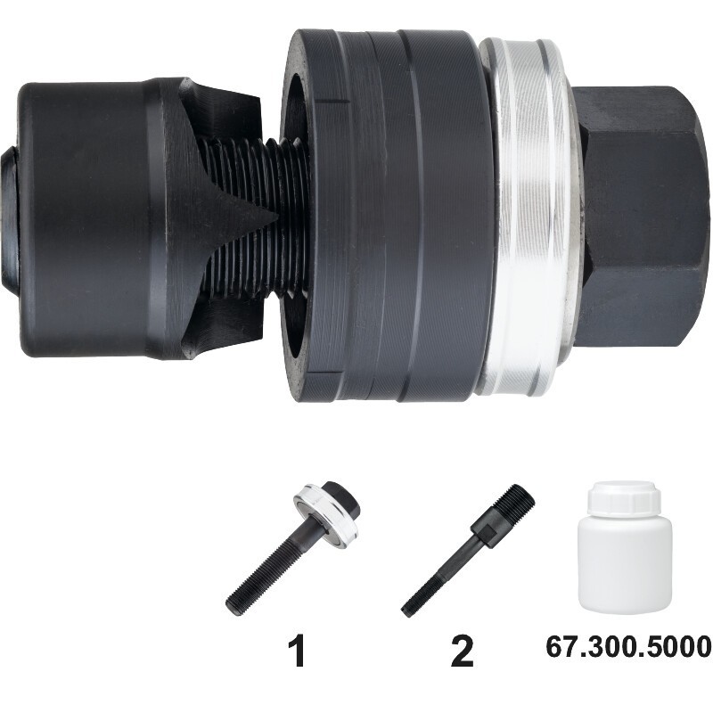 SACABOCADO CON PUNZON CORTADOR. PARA USO MANUAL E HIDRAULICO. CON TORNILLO Y RODAMIENTO DE BOLAS 40.5 MM